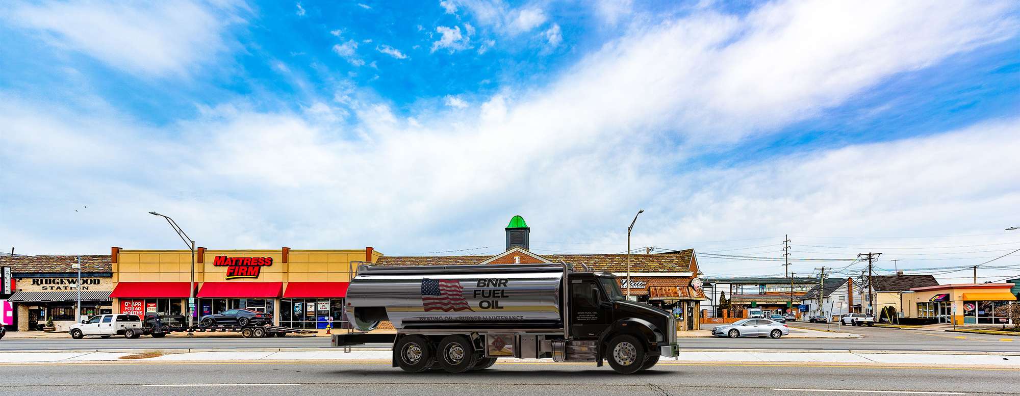 Photo of a truck delivering heating oil Photo of a truck delivering heating oil